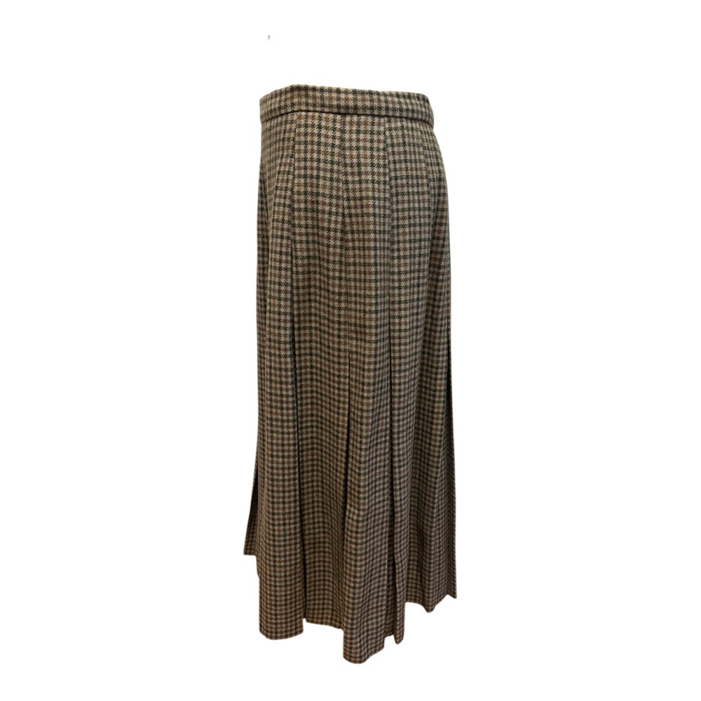 80s BILL BLASS BLASSPORT OUTER HEBRIDES OF SCOTLAND PLAID PLEATED MIDI SKIRT 12 - Picture 4 of 7